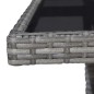 vidaXL Muebles de jardín 3 piezas ratán sintético y vidrio gris vidaXL Muebles de jardín 3 piezas ratán sintético y vidrio gris
