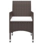 vidaXL Muebles de jardín 5 piezas ratán sintético y vidrio marrón vidaXL Muebles de jardín 5 piezas ratán sintético y vidrio marrón