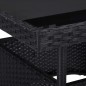 vidaXL Muebles de jardín 3 piezas ratán sintético negro y acacia vidaXL Muebles de jardín 3 piezas ratán sintético negro y acacia