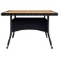 vidaXL Set de comedor de jardín 9 pzas ratán PE y madera acacia negro vidaXL Set de comedor de jardín 9 pzas ratán PE y madera acacia negro