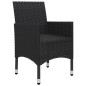 vidaXL Set de comedor de jardín 9 pzas ratán PE y madera acacia negro vidaXL Set de comedor de jardín 9 pzas ratán PE y madera acacia negro