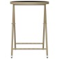 vidaXL Set de bistró de jardín 3 pzas ratán PE vidrio templado beige vidaXL Set de bistró de jardín 3 pzas ratán PE vidrio templado beige