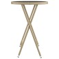vidaXL Set de bistró de jardín 3 pzas ratán PE vidrio templado beige vidaXL Set de bistró de jardín 3 pzas ratán PE vidrio templado beige