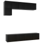 vidaXL Set de muebles de salón TV 5 piezas madera ingeniería negro vidaXL Set de muebles de salón TV 5 piezas madera ingeniería negro