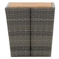 vidaXL Muebles de jardín 3 pzas ratán sintético madera acacia gris vidaXL Muebles de jardín 3 pzas ratán sintético madera acacia gris