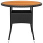 vidaXL Juego de comedor de jardín 3 piezas ratán sintético negro vidaXL Juego de comedor de jardín 3 piezas ratán sintético negro