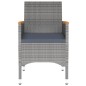 vidaXL Set de comedor de jardín 5 pzas ratán sintético vidrio gris vidaXL Set de comedor de jardín 5 pzas ratán sintético vidrio gris