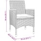 vidaXL Set de comedor de jardín 5 pzas ratán sintético vidrio gris vidaXL Set de comedor de jardín 5 pzas ratán sintético vidrio gris