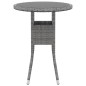 vidaXL Juego de comedor de jardín 3 piezas ratán sintético gris vidaXL Juego de comedor de jardín 3 piezas ratán sintético gris