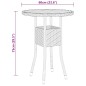 vidaXL Juego de comedor de jardín 3 piezas ratán sintético gris vidaXL Juego de comedor de jardín 3 piezas ratán sintético gris