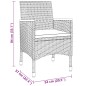 vidaXL Juego de comedor de jardín 3 piezas ratán sintético gris vidaXL Juego de comedor de jardín 3 piezas ratán sintético gris