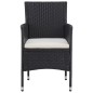 vidaXL Juego de comedor para jardín 5 piezas ratán sintético negro vidaXL Juego de comedor para jardín 5 piezas ratán sintético negro