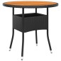 vidaXL Juego de comedor para jardín 5 piezas ratán sintético negro vidaXL Juego de comedor para jardín 5 piezas ratán sintético negro