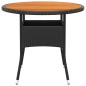 vidaXL Juego de comedor para jardín 5 piezas ratán sintético negro vidaXL Juego de comedor para jardín 5 piezas ratán sintético negro
