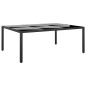 vidaXL Juego de comedor de jardín 11 piezas ratán sintético negro vidaXL Juego de comedor de jardín 11 piezas ratán sintético negro