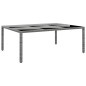 vidaXL Juego de comedor de jardín 11 piezas ratán sintético gris