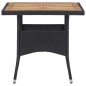 vidaXL Comedor de jardín 5 pzas ratán sintético y madera acacia negro