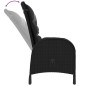 vidaXL Set de comedor de jardín 11 piezas ratán sintético negro vidaXL Set de comedor de jardín 11 piezas ratán sintético negro