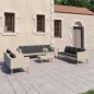 vidaXL Set de muebles de jardín 5 pzas y cojines ratán sintético beige vidaXL Set de muebles de jardín 5 pzas y cojines ratán sintético beige