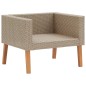vidaXL Set de muebles de jardín 5 pzas y cojines ratán sintético beige vidaXL Set de muebles de jardín 5 pzas y cojines ratán sintético beige