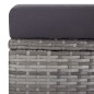 vidaXL Set de muebles de jardín 3 pzas y cojines ratán sintético gris