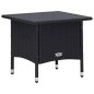 vidaXL Set de muebles de jardín 3 pzas y cojines ratán sintético negro vidaXL Set de muebles de jardín 3 pzas y cojines ratán sintético negro