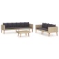 vidaXL Set de muebles de jardín 3 pzas y cojines ratán sintético beige vidaXL Set de muebles de jardín 3 pzas y cojines ratán sintético beige