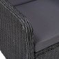 vidaXL Juego de comedor para jardín 7 piezas ratán sintético negro vidaXL Juego de comedor para jardín 7 piezas ratán sintético negro