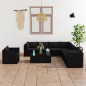 vidaXL Set de muebles de jardín 10 pzas cojines ratán sintético negro vidaXL Set de muebles de jardín 10 pzas cojines ratán sintético negro