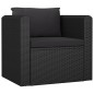 vidaXL Set de muebles de jardín 10 pzas cojines ratán sintético negro vidaXL Set de muebles de jardín 10 pzas cojines ratán sintético negro