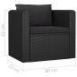 vidaXL Set de muebles de jardín 10 pzas cojines ratán sintético negro vidaXL Set de muebles de jardín 10 pzas cojines ratán sintético negro