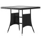 vidaXL Juego de comedor para jardín 5 piezas ratán sintético negro vidaXL Juego de comedor para jardín 5 piezas ratán sintético negro