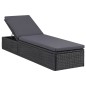 vidaXL Juego de comedor para jardín 11 piezas ratán sintético negro