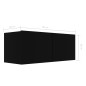 vidaXL Set de muebles de salón TV 7 piezas madera ingeniería negro