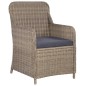 vidaXL Juego de comedor para jardín 11 piezas ratán sintético marrón vidaXL Juego de comedor para jardín 11 piezas ratán sintético marrón