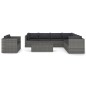 vidaXL Set de muebles de jardín 10 pzas y cojines ratán sintético gris vidaXL Set de muebles de jardín 10 pzas y cojines ratán sintético gris