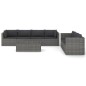 vidaXL Set de sofás de jardín 8 piezas y cojines ratán sintético gris vidaXL Set de sofás de jardín 8 piezas y cojines ratán sintético gris