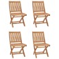 vidaXL Conjunto de comedor de jardín 5 piezas madera maciza de teca vidaXL Conjunto de comedor de jardín 5 piezas madera maciza de teca