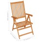 vidaXL Conjunto de comedor de jardín 5 piezas madera maciza de teca vidaXL Conjunto de comedor de jardín 5 piezas madera maciza de teca