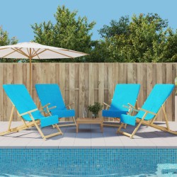 vidaXL Toallas de playa 4 uds tela turquesa 400 g/m² 60x135 cm