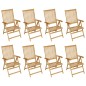 vidaXL Conjunto de comedor de jardín 9 piezas madera maciza de teca vidaXL Conjunto de comedor de jardín 9 piezas madera maciza de teca