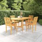 vidaXL Conjunto de comedor de jardín 5 piezas madera maciza de teca vidaXL Conjunto de comedor de jardín 5 piezas madera maciza de teca