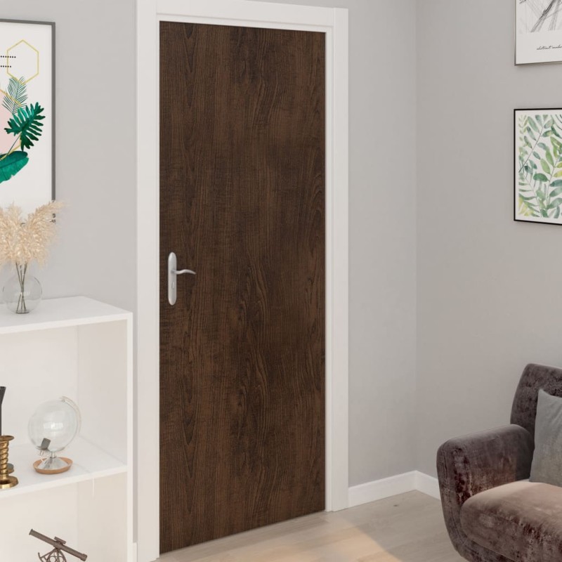 vidaXL Láminas autoadhesivas puertas 4 uds PVC roble oscuro 210x90 cm vidaXL Láminas autoadhesivas puertas 4 uds PVC roble oscuro 210x90 cm
