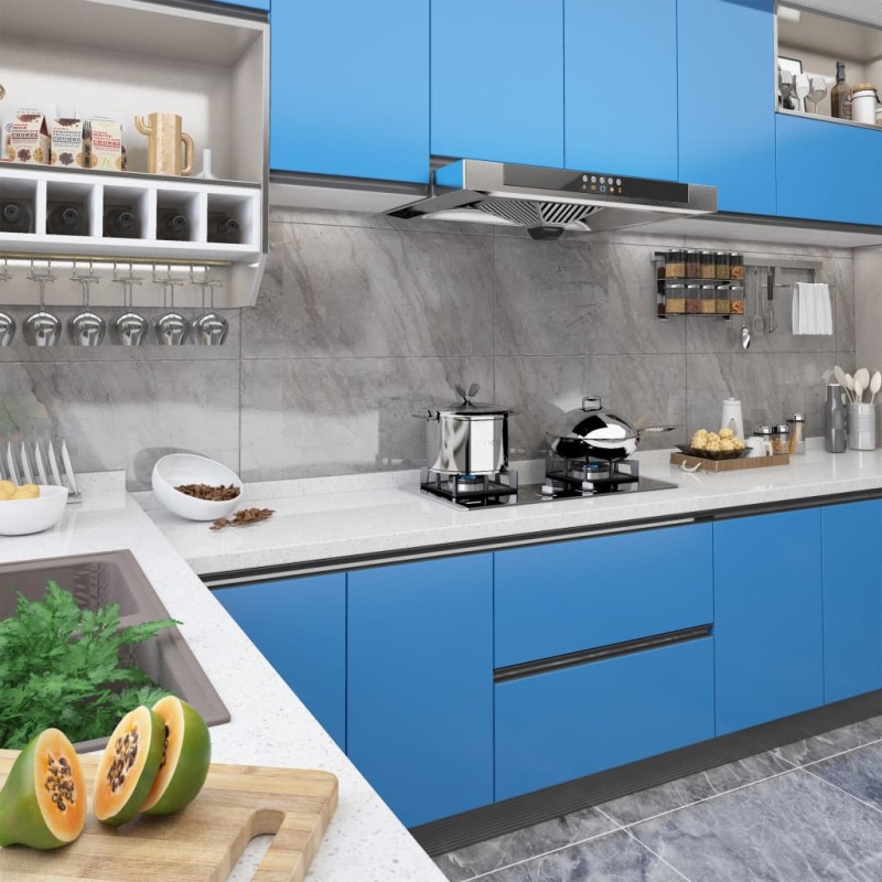 vidaXL Láminas autoadhesivas muebles 2 uds PVC azul celeste 500x90 cm vidaXL Láminas autoadhesivas muebles 2 uds PVC azul celeste 500x90 cm