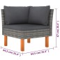 vidaXL Set de muebles de jardín 6 pzas y cojines ratán sintético gris vidaXL Set de muebles de jardín 6 pzas y cojines ratán sintético gris