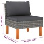 vidaXL Set de muebles de jardín 6 pzas y cojines ratán sintético gris vidaXL Set de muebles de jardín 6 pzas y cojines ratán sintético gris