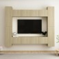 vidaXL Set de muebles salón TV 8 pzas madera ingeniería roble Sonoma