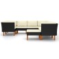 vidaXL Set de muebles de jardín 9 pzas y cojines ratán sintético negro