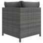 vidaXL Set de muebles de jardín 8 pzas y cojines ratán sintético gris vidaXL Set de muebles de jardín 8 pzas y cojines ratán sintético gris