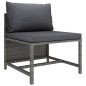 vidaXL Set de muebles de jardín 8 pzas y cojines ratán sintético gris vidaXL Set de muebles de jardín 8 pzas y cojines ratán sintético gris